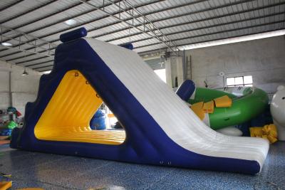 China Airtight Inflatable Slide For Water Games , Dark Blue Sealed Inflatable Water Park High Slide for sale