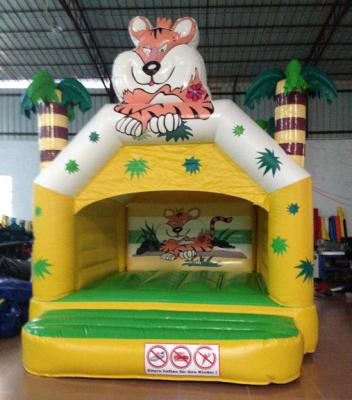 China Small Inflatable Tiger Bounce Forest Jungle Tiger Modeling Inflatable Jump House For Children Under 8 Years for sale
