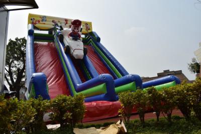 China Big Inflatable Super Mario Subject High Slide Beautiful Inflatable Digital Painting Tall High Dry Slide for sale