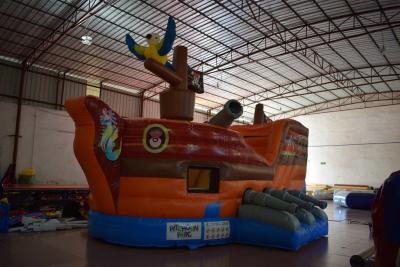 China Small Inflatable Pirate Ship For Children / Fire Resistence Inflatable Jump House for sale