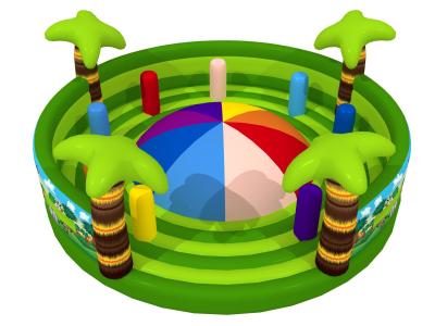 China Round Shape Interesting Outdoor Inflatable Sports Games Forest Painting Mountain With Fence Walls for sale