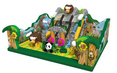 China Safari Amusement Park Inflatable Fun City For Children Forest Animals Themed for sale