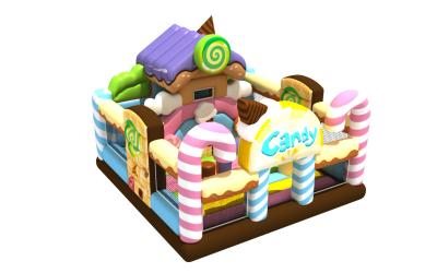 China Inflatable Fun City Christmas Candy Themed Park w/ Amusement Park Fun For Children for sale