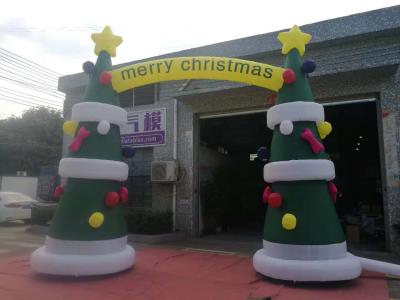 China 8OZ  Fabric Inflatable Christmas Arch With Digital Printing / Custom Advertising Inflatables for sale