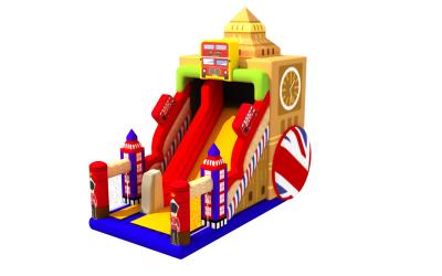 China Big Ben Castle PVC Material Inflatable High Dry Slide For 5 - 10 Children for sale