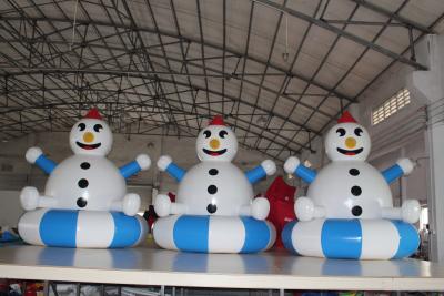 China Airtight PVC Customized Inflatable Snowman Decorations Easy To Clean for sale