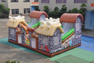 China PVC Inflatable Stone Age Fun City Full Painting / Classic Inflatable Safari Jump for sale