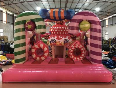China Digital Printing Inflatable Candy Bounce House For Christmas Festival Inflatable for sale