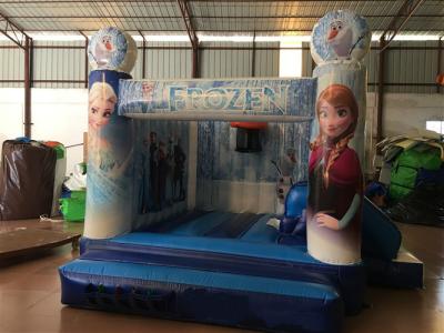 China Inflatable Bounce House Combo / Frozen Themed Jump House With Slide For Kids PVC tarpaulin inflatable combo for sale