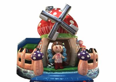 China Durable Inflatable Bounce House Beautiful Inflatable mushroom bouncer inflatable farm jumping with fence around for sale