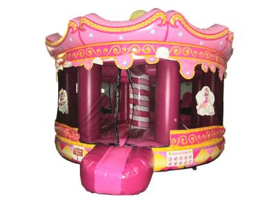 China Round inflatable jumping house Merry-go-round inflatable bouncer inflatable princess bouncy castle for sale
