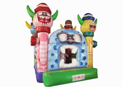 China Little Monsters Inflatable Kids Bounce House Digital Painting Inflatable Monsters Bounce For Hallowmas for sale