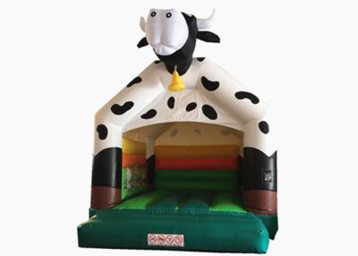 China Inflatable cow bouncy digital painting inflatable cow jumping house PVC inflatable bouncy house for sale