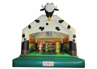 China Commercial inflatable cow bouncy PVC inflatable animal bouncer digital painting inflatable jumping house for sale
