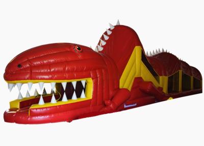 China Big Inflatable The Crocodile Obstacle Course / Outdoor Games Inflatable The Crocodile Bouncer for sale