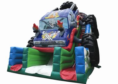 China Durable Monster Truck Inflatable Slide / Digital Printing SUV Expedition Car Dry Slide for sale