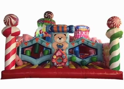 China Inflatable Fun City PVC Colorful Sweet Candy Castle Bounce House  Inflatable Obstacle Course for sale