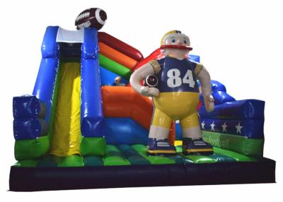 China Inflatable Fun City American Football / Soccer Sport Games Bounce House With Slide for sale