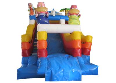China The Simpsons themed inflatable water park big inflatable slide with sealed water pool for children for sale
