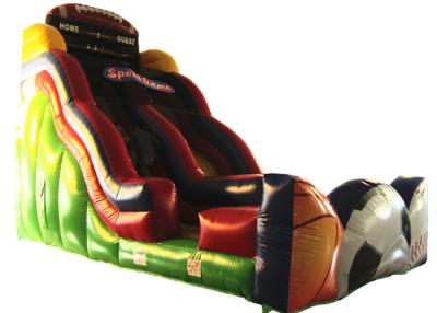 China Exciting Inflatable commercial dry slide football sport games themed inflatable standard slide for sale