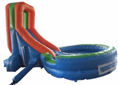 中国 子供屋外水スライドのためのプールが付いている最も簡単で膨脹可能な水スライドの膨脹可能で短いスライド 販売のため