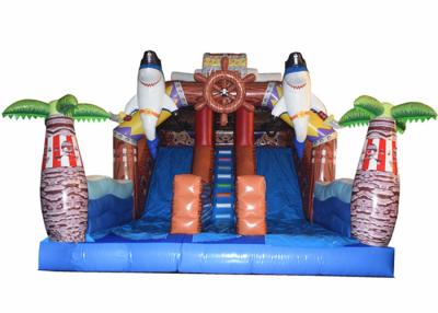 China Pirate Themed Dolphins Commercial Inflatable Water Slides For Rental In Amusement Park Inflatable Pirate Dry Slide for sale