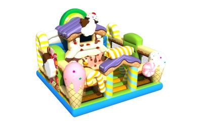 China Inflatable Fun City PVC Candy Ice Cream Park  Inflatable Bouncy Castle For Kids for sale