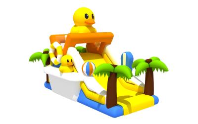 China Duck Animal Dry Funworld Inflatable Giant Water Slides For Kids And Adult for sale