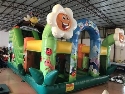 China Inflatable Fun City Insects Theme Obstacle Course Bouncy Castle Combo for sale