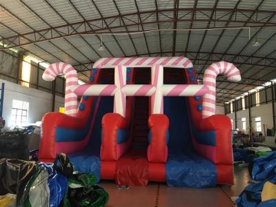 China Outdoor en indoor circus opblaasbare droge glijbaan zeefdruk Te koop