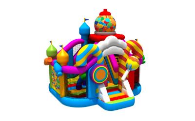 China Inflatable Combos Happy Easter Candy Theme Inflatable Playground Funcity Bouncer Obstacle Castle for sale