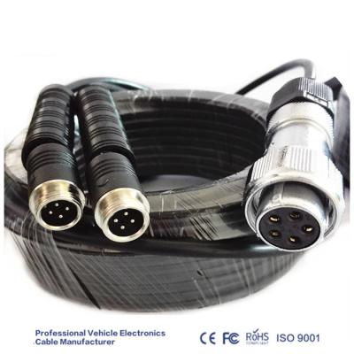 China 7 Pin 12 24V Color Coiled Power Cord 4M Length For Cctv Security Monitor for sale