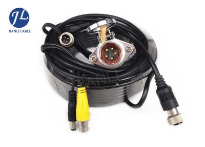 China Customized 5 Pin Coiled Trailer Cable For Monitoring System With Metal Plug for sale