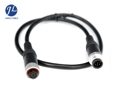 China Customized Slim 7 Pin Mini Din Cable Female To Male For Car DVD Monitoring System for sale
