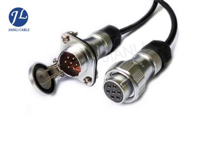 China Sistema inalámbrico de Pin For Rear View Camera del cable 7 de la aviación del cable de la cámara del tirón en venta