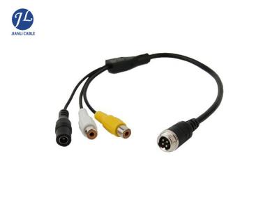 China Male To Female 4 Pin Aviation Cable To RCA Video Audio Connectors Automotive Rear View Camera System for sale