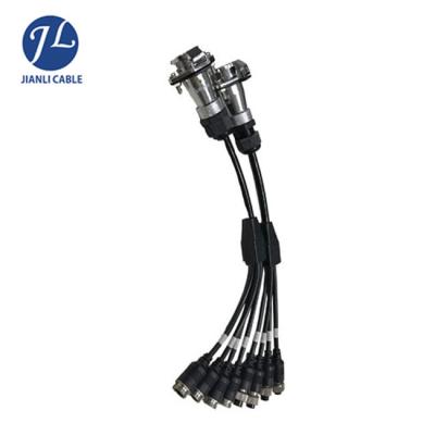 China 7 Pin Male To Female Copper Connector​ Backup Camera Cable for sale