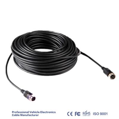 China cable reverso de la cámara del coche de 3.8m m, 4 Pin Extension Cable With Lock en venta