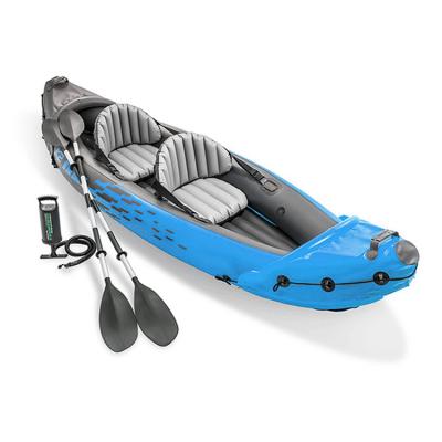 China Rowing Two Person Inflatable Tandem Canoe Kayak Inflatable Boat 3.12m*0.91m for sale