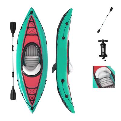 China Single Person PVC Drop Stitch Kayak Inflatable Kayak 400 Lb Capacity Canoe for sale