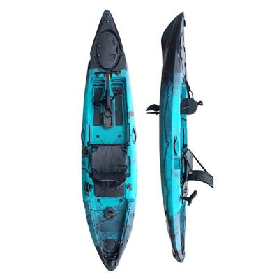 China Huarui Solo Kayak Sit On Top Lldpe Fishing Kayak With Pedal System for sale