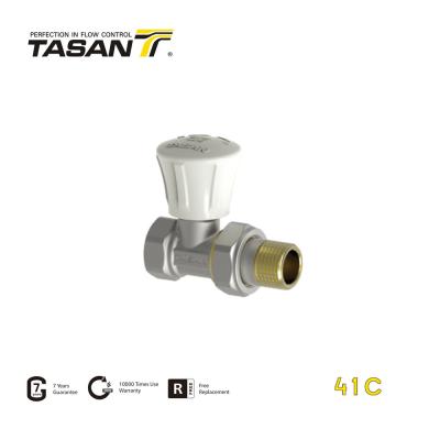 China Válvulas de radiador retas de latão rosqueado Válvulas TASAN para oleodutos 41C à venda