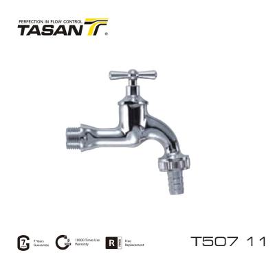 China PN16/232psi  Brass Nozzle Cock Chrome Plated Brass Bib Tap T507 11 for sale