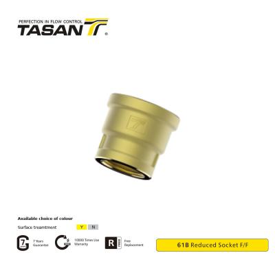 China DIN EN 10226-1 Thread Brass Pipe Fittings Brass Reducing Socket F/F 61B for sale