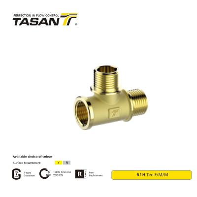 China TASAN F/M/M Brass Pipe Fittings Brass Tee Connector With 8S21 Threads 61H for sale