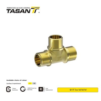 China M/M/M Brass T Connector Brass Male Tee Fitting 1/4inch '~2inch 61T for sale