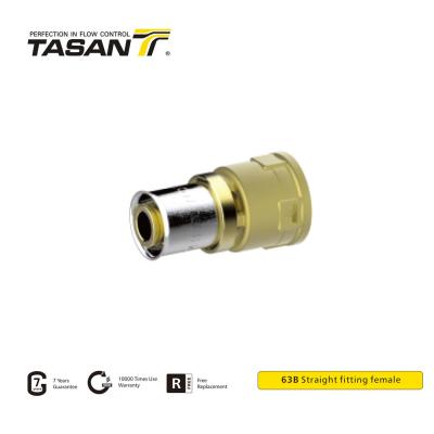 China Wear Resistance Brass Press Fittings 1/2inch Female Straight Union Connector  63B for sale
