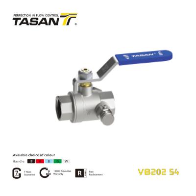 China VB202 54  Brass  Ball Valve With Drain Cock Female x Female 362.5 Psi for sale