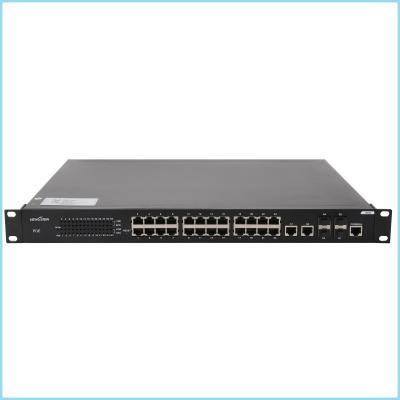 China 28 port POE Network Switch layer 2 , 19” 1U rack mount poe switch Support Console for sale