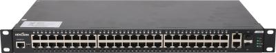 China 25.6Gbps connecting network switches 48 port 10 / 100M ethernet and 4 port Gigabit fiber optic switch for sale